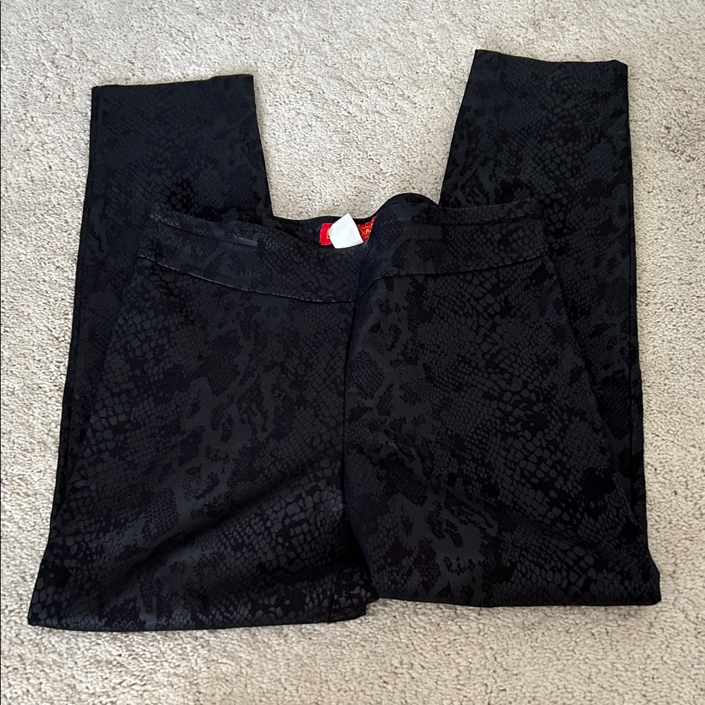 Krazy Larry Black Snake Print Pants